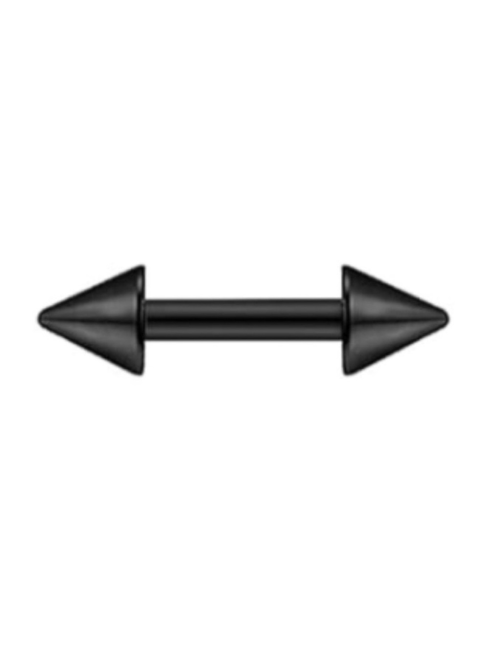 Black Spike Bridge Barbell Straight Body Jewelry